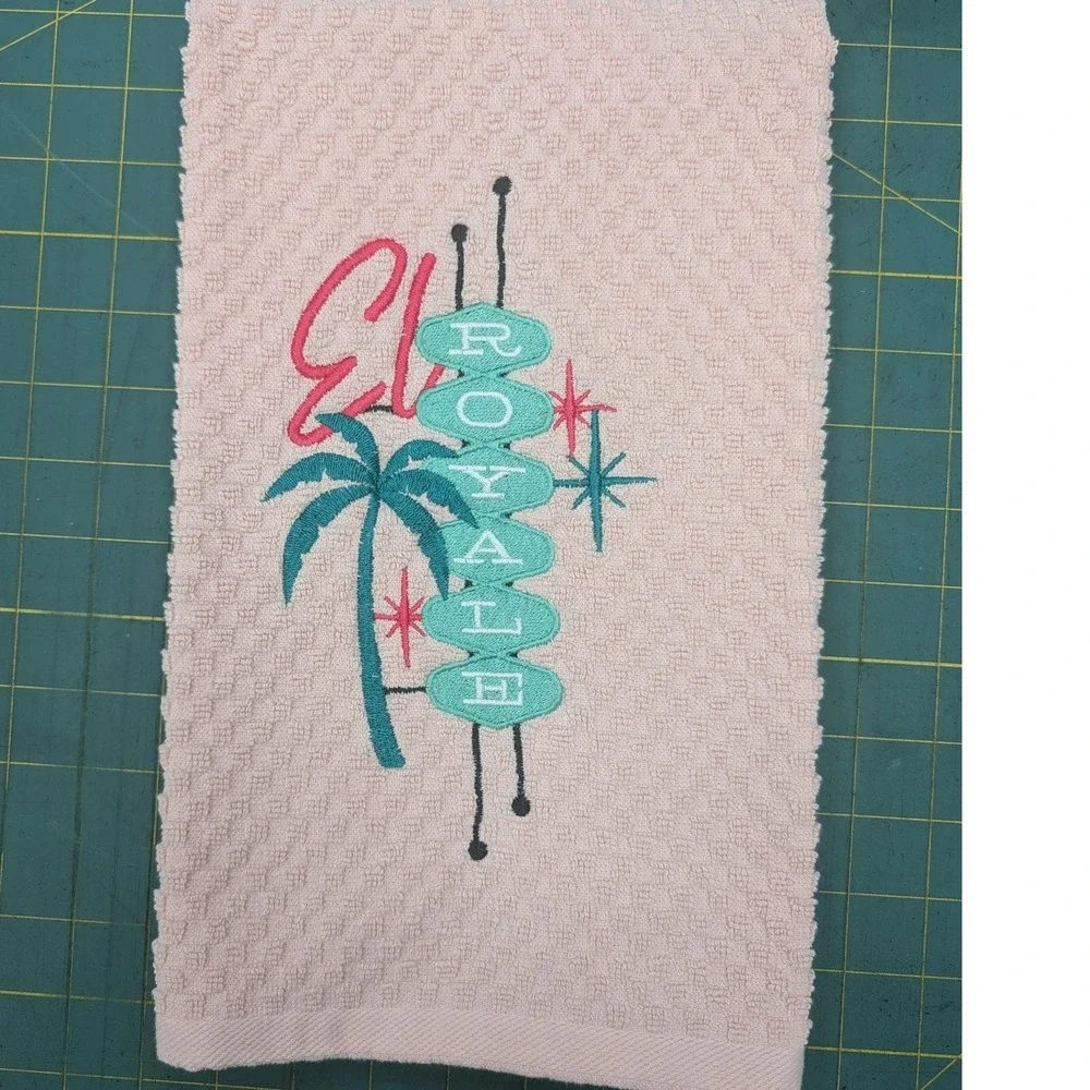 El Royal Hotel Mid-Century Modern 1950's Kitchen Bath Bar Tea Hand Towel